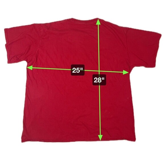 Indiana University East Red Wolves Tee T-shirt Red Size 2XL XXL IU - Picture 3 of 3